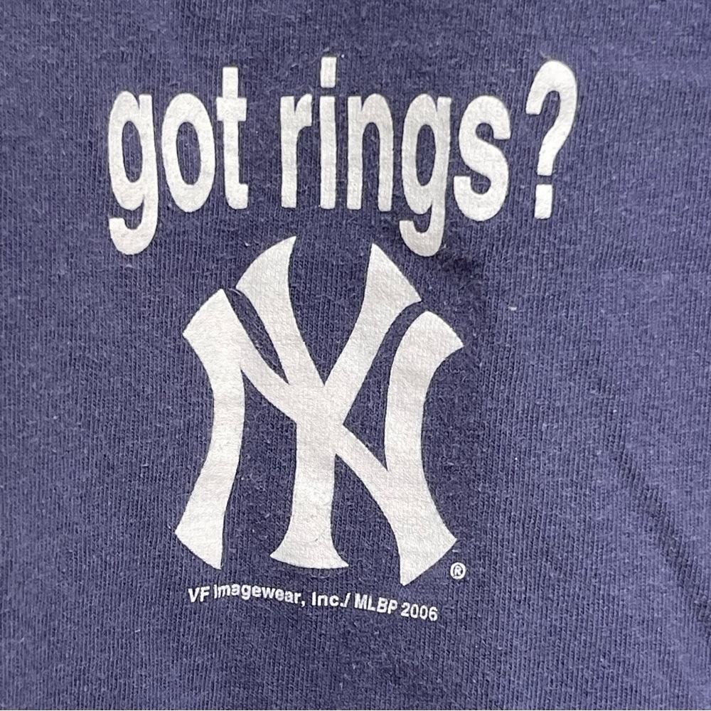 Vintage Lee New York Yankees MLB Baseball Got Rings World Series Tee M - Picture 6 of 8